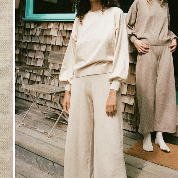 EUC Christy Dawn SET, Carson Sweater & Pant, Oat, SM - Picture 1 of 7